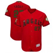 Wholesale Cheap Angels of Anaheim #27 Mike Trout Red Flexbase Authentic Collection 2018 Memorial Day Stitched MLB Jersey