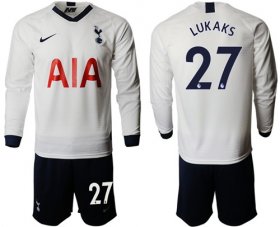 Wholesale Cheap Tottenham Hotspur #27 Lukaks Home Long Sleeves Soccer Club Jersey