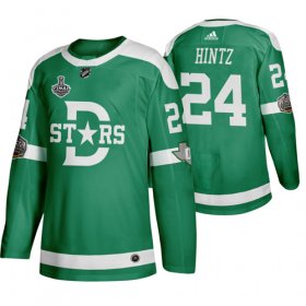 Wholesale Cheap Adidas Dallas Stars #24 Roope Hintz Men\'s Green 2020 Stanley Cup Final Stitched Classic Retro NHL Jersey