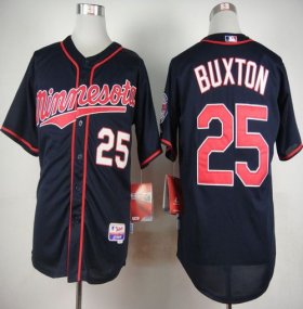 Wholesale Cheap Twins #25 Byron Buxton Navy Blue Alternate Road Cool Base Stitched MLB Jersey