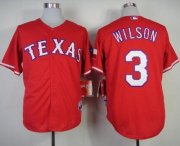 Wholesale Cheap Rangers #3 Russell Wilson Red Cool Base Stitched MLB Jersey