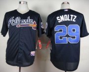 Wholesale Cheap Braves #29 John Smoltz Blue Cool Base Stitched MLB Jersey