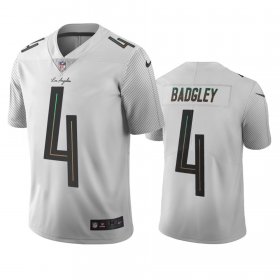 Wholesale Cheap Los Angeles Chargers #4 Michael Badgley White Vapor Limited City Edition NFL Jersey