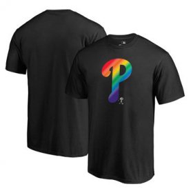 Wholesale Cheap Men\'s Philadelphia Phillies Fanatics Branded Pride Black T Shirt