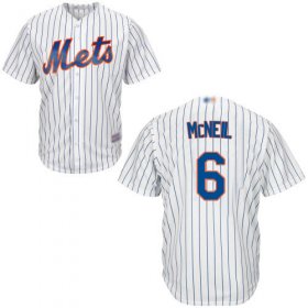 Wholesale Cheap Mets #6 Jeff McNeil White(Blue Strip) New Cool Base Stitched MLB Jersey