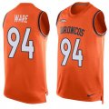 Wholesale Cheap Nike Broncos #94 DeMarcus Ware Orange Team Color Men's Stitched NFL Limited Tank Top Jersey