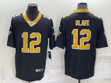 Wholesale Cheap Men's New Orleans Saints #12 Chris Olave Black 2022 Vapor Untouchable Stitched NFL Nike Limited Jersey