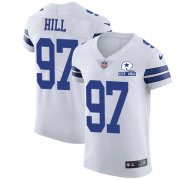 Wholesale Cheap Nike Cowboys #97 Trysten Hill White Men's Stitched With Established In 1960 Patch NFL New Elite Jersey