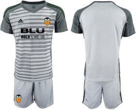 Wholesale Cheap Valencia Blank Grey Goalkeeper Soccer Club Jersey