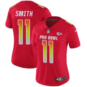 Wholesale Cheap Nike Chiefs #11 Alex Smith Red Women\'s Stitched NFL Limited AFC 2018 Pro Bowl Jersey