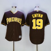 Wholesale Cheap Padres #19 Tony Gwynn Coffee New Cool Base Stitched MLB Jersey