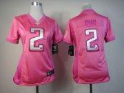 Wholesale Cheap Nike Falcons #2 Matt Ryan Pink Women's Be Luv'd Stitched NFL Elite Jersey