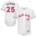Wholesale Cheap Blue Jays #25 Marco Estrada White Flexbase Authentic Collection Mother's Day Stitched MLB Jersey