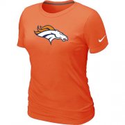 Wholesale Cheap Women's Nike Denver Broncos Logo NFL T-Shirt Orange