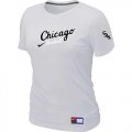 Wholesale Cheap Women's Chicago White Sox Nike Away Practice MLB T-Shirt White