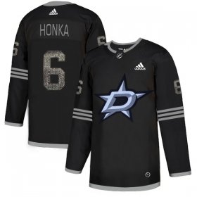 Wholesale Cheap Adidas Stars #6 Julius Honka Black Authentic Classic Stitched NHL Jersey