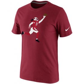 Wholesale Cheap Arizona Cardinals Larry Fitzgerald Nike Silhouette T-Shirt Red