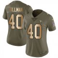 Wholesale Cheap Nike Cardinals #40 Pat Tillman Olive/Gold Women's Stitched NFL Limited 2017 Salute to Service Jersey