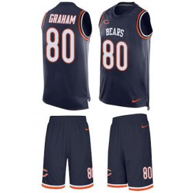 Wholesale Cheap Nike Bears #80 Jimmy Graham Navy Blue Team Color Men\'s Stitched NFL Limited Tank Top Suit Jersey