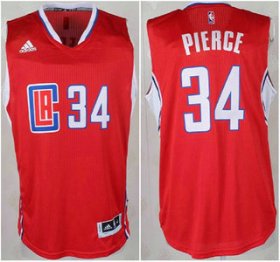 Wholesale Cheap Los Angeles Clippers #34 Paul Pierce Revolution 30 Swingman 2015 New Red Jersey