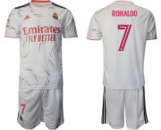 Wholesale Cheap Men 2021-2022 Club Real Madrid home white 7 Adidas Soccer Jersey