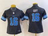 Cheap Women's Detroit Lions #16 Jared Goff Black 2024 F.U.S.E. 2nd Alternate Vapor Limited Football Stitched Jersey(Run Smaller)
