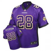 Wholesale Cheap Nike Vikings #28 Adrian Peterson Purple Team Color Men's Stitched NFL Elite Drift Fashion Jersey