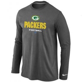 Wholesale Cheap Nike Green Bay Packers Critical Victory Long Sleeve NFL T-Shirt Dark Grey