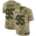 Wholesale Cheap Nike Panthers #95 Derrick Brown Camo Youth Stitched NFL Limited 2018 Salute To Service Jersey