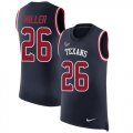 Wholesale Cheap Nike Texans #26 Lamar Miller Navy Blue Team Color Men's Stitched NFL Limited Rush Tank Top Jersey