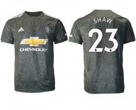 Wholesale Cheap Men 2020-2021 club Manchester United away aaa version 23 black Soccer Jerseys