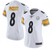 Wholesale Cheap Women's Pittsburgh Steelers #8 Kenny Pickett White Vapor Untouchable Limited Stitched Jersey(Run Small)