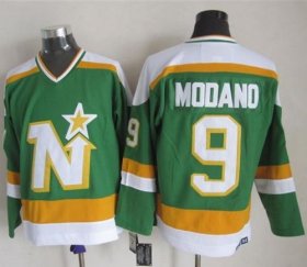 Wholesale Cheap Stars #9 Mike Modano Stitched Green CCM Throwback NHL Jersey