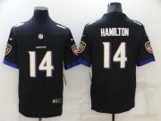 Wholesale Cheap Men's Baltimore Ravens #14 Kyle Hamilton Black Vapor Untouchable Limited Stitched Jersey