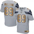 Wholesale Cheap Nike Seahawks #89 Doug Baldwin Grey Alternate Men's Stitched NFL Elite Gold Jersey