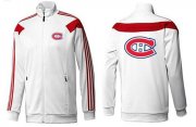 Wholesale Cheap NHL Montreal Canadiens Zip Jackets White-2