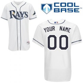 Wholesale Cheap Rays Customized Authentic White Cool Base MLB Jersey (S-3XL)