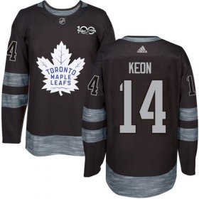 Wholesale Cheap Adidas Maple Leafs #14 Dave Keon Black 1917-2017 100th Anniversary Stitched NHL Jersey