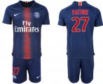 Wholesale Cheap Paris Saint-Germain #27 Pastore Home Soccer Club Jersey