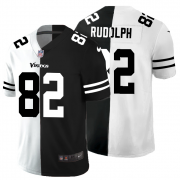 Cheap Minnesota Vikings #82 Kyle Rudolph Men's Black V White Peace Split Nike Vapor Untouchable Limited NFL Jersey