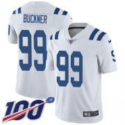 Wholesale Cheap Nike Colts #99 DeForest Buckner White Men's Stitched NFL 100th Season Vapor Untouchable Limited Jersey