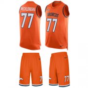 Wholesale Cheap Nike Broncos #77 Karl Mecklenburg Orange Team Color Men's Stitched NFL Limited Tank Top Suit Jersey