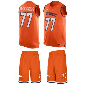 Wholesale Cheap Nike Broncos #77 Karl Mecklenburg Orange Team Color Men\'s Stitched NFL Limited Tank Top Suit Jersey