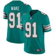 Wholesale Cheap Nike Dolphins #91 Cameron Wake Aqua Green Alternate Youth Stitched NFL Vapor Untouchable Limited Jersey