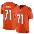 Cheap Men's Cincinnati Bengals #71 Amarius Mims Orange 2024 Draft F.U.S.E Vapor Untouchable Limited Football Stitched Jersey