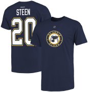 Wholesale Cheap St. Louis Blues #20 Alexander Steen Reebok Name and Number Player T-Shirt Navy