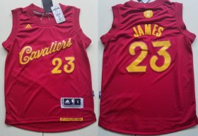 Cheap Youth Cleveland Cavaliers #23 LeBron James adidas Burgundy Red 2016 Christmas Day Stitched NBA Swingman Jersey