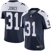 Wholesale Cheap Nike Cowboys #31 Byron Jones Navy Blue Thanksgiving Men's Stitched NFL Vapor Untouchable Limited Throwback Jersey