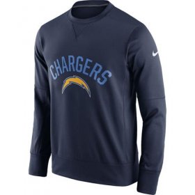 Wholesale Cheap Men\'s Los Angeles Chargers Nike Navy Sideline Circuit Performance Sweatshirt