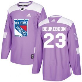Wholesale Cheap Adidas Rangers #23 Jeff Beukeboom Purple Authentic Fights Cancer Stitched NHL Jersey